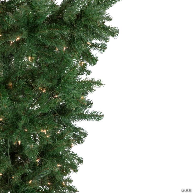Northlight 5.5' Pre-Lit Medium Upside Down Spruce Artificial Christmas Tree  Clear Lights