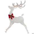 Northlight 56" LED Lighted Reindeer with Glitter Bow Outdoor Christmas Decoration