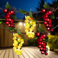 Northlight 5-Count Red and Green Grape Cluster String Light Set  8ft Brown Wire