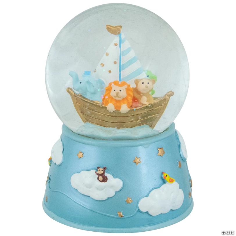 Northlight 5" Children's Blue Sleepy Time Musical Snow Globe