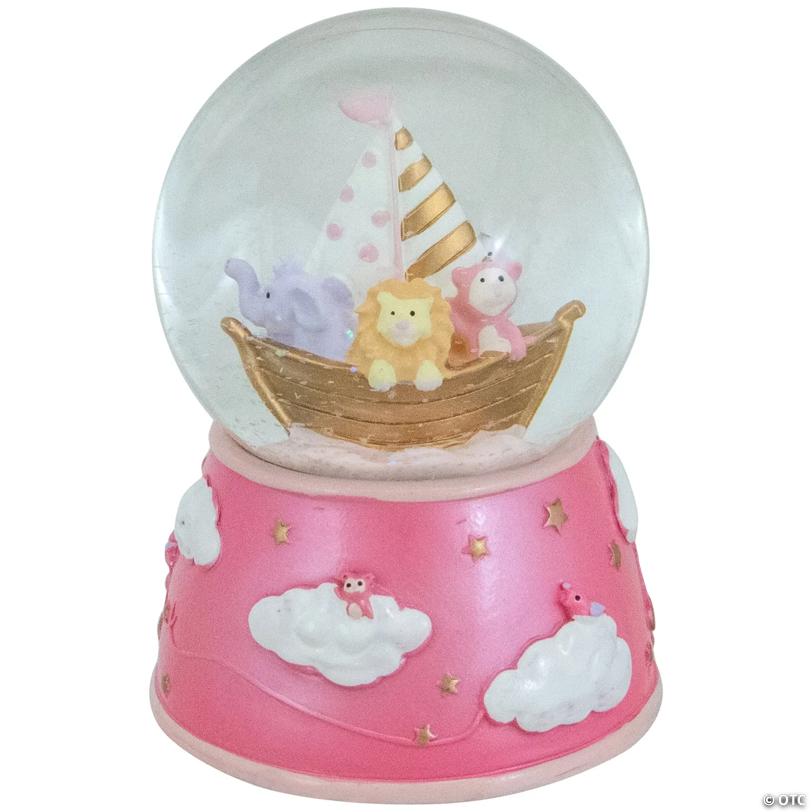 Northlight 5" Children's Pink Sleepy Time Musical Snow Globe
