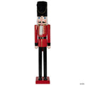 Northlight 5' Commercial Size Wooden Red and Black Christmas Nutcracker Soldier
