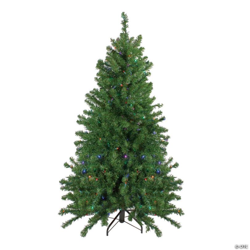 Northlight 5' Pre-Lit LED Medium Canadian Pine Artificial Christmas Tree - Multicolored Lights