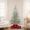 Northlight 5' Pre-Lit Medium Flocked Alpine Twig Artificial Christmas Tree - Warm White Lights