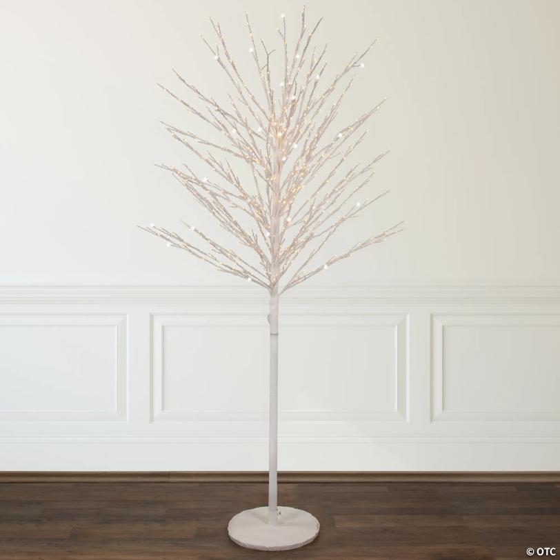 Northlight 5' White LED Lighted Christmas Twig Tree - Warm White Lights
