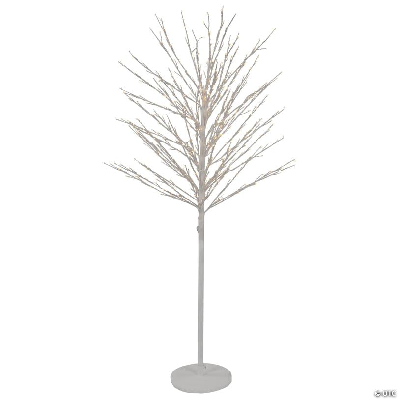 Northlight 5' White LED Lighted Christmas Twig Tree - Warm White Lights