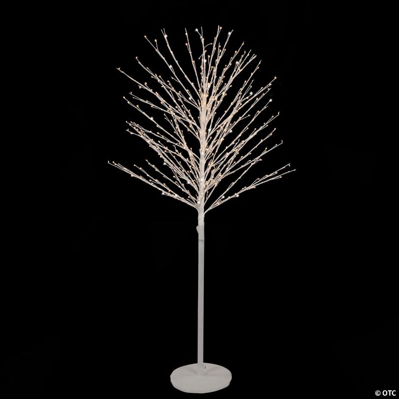 Northlight 5' White LED Lighted Christmas Twig Tree - Warm White Lights