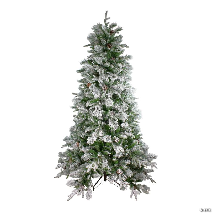 Northlight 6.5' Flocked Rosemary Emerald Angel Pine Artificial Christmas Tree - Unlit