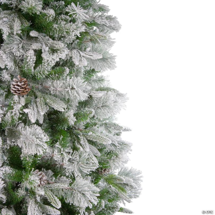 Northlight 6.5' Flocked Rosemary Emerald Angel Pine Artificial Christmas Tree - Unlit