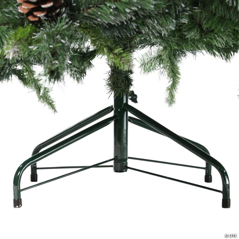 Northlight 6.5' Full Snowy Delta Pine with Pine Cones Artificial Christmas Tree - Unlit