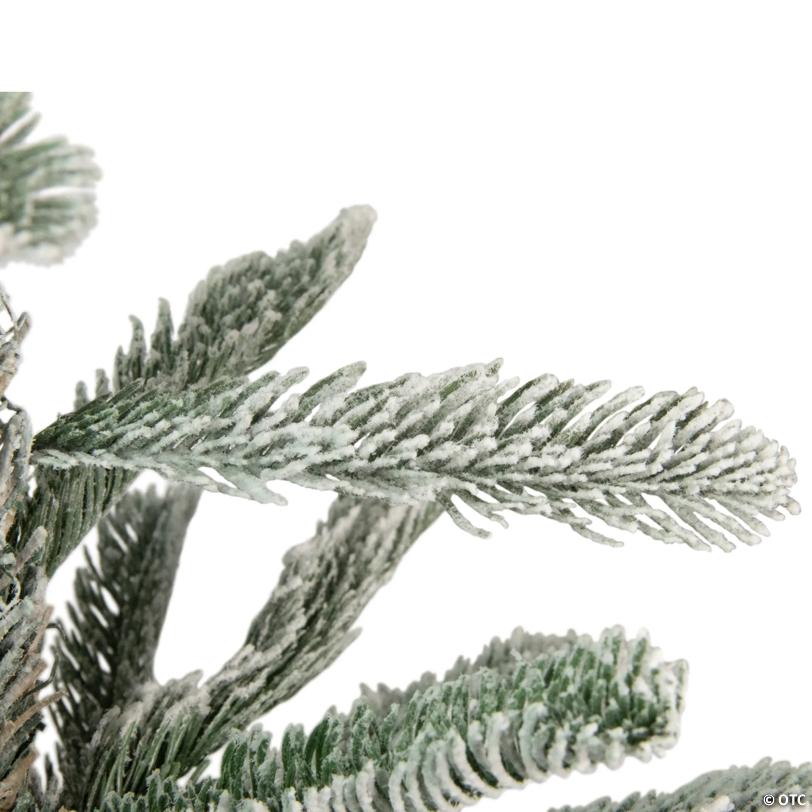 Northlight 6.5' Green Slim Flocked Nordmann Fir Artificial Christmas Tree - Unlit