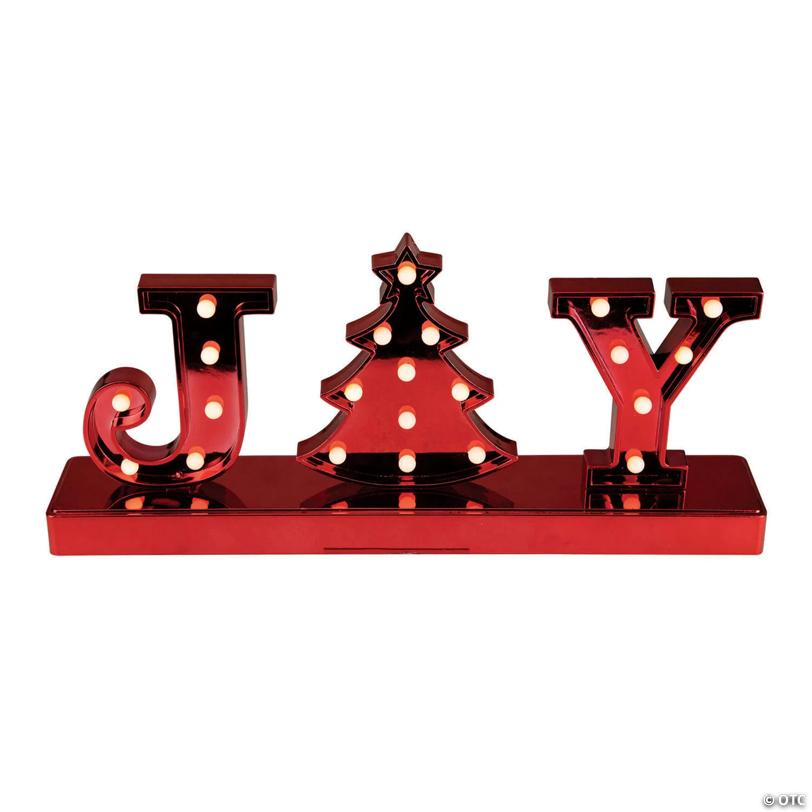 Northlight 6.5" LED Lighted Red 'Joy' Christmas Marquee Sign