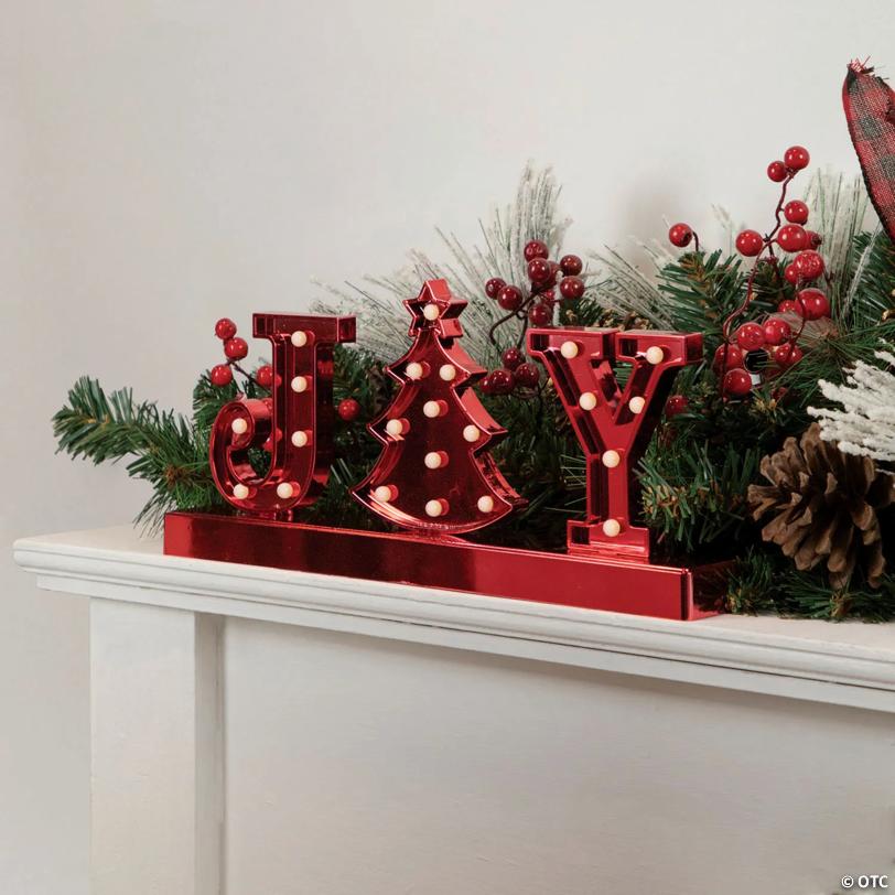 Northlight 6.5" LED Lighted Red 'Joy' Christmas Marquee Sign