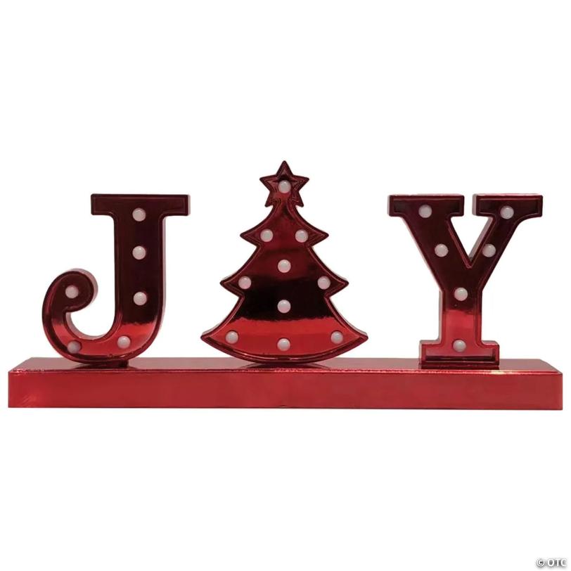 Northlight 6.5" LED Lighted Red 'Joy' Christmas Marquee Sign