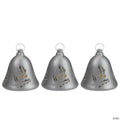 Northlight 6.5" Musical Pre-Lit Silver Bells Christmas Decorations, Set of 3