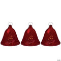 Northlight 6.5" Musical Pre-Lit  Red Bells Christmas Decorations, Set of 3
