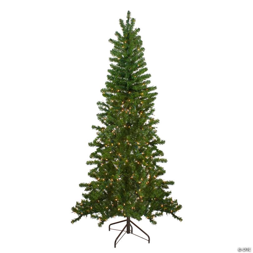 Northlight 6.5' Pre-Lit Canadian Pine Slim Artificial Christmas Wall Tree - Clear Lights