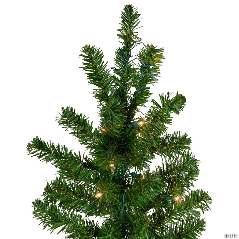 Northlight 6.5' Pre-Lit Canadian Pine Slim Artificial Christmas Wall Tree - Clear Lights