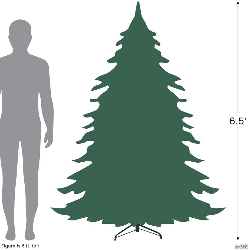 Northlight 6.5' Pre-Lit Full Fairbanks Alpine Artificial Christmas Tree - Clear Lights