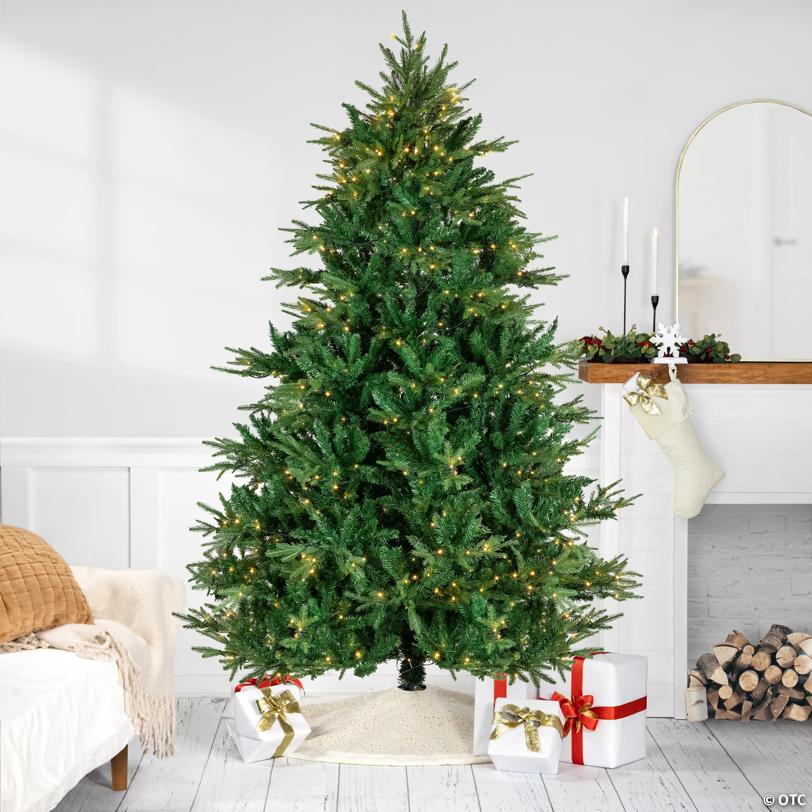 Northlight 6.5' Pre-Lit Juniper Pine Artificial Christmas Tree  Warm White LED Lights