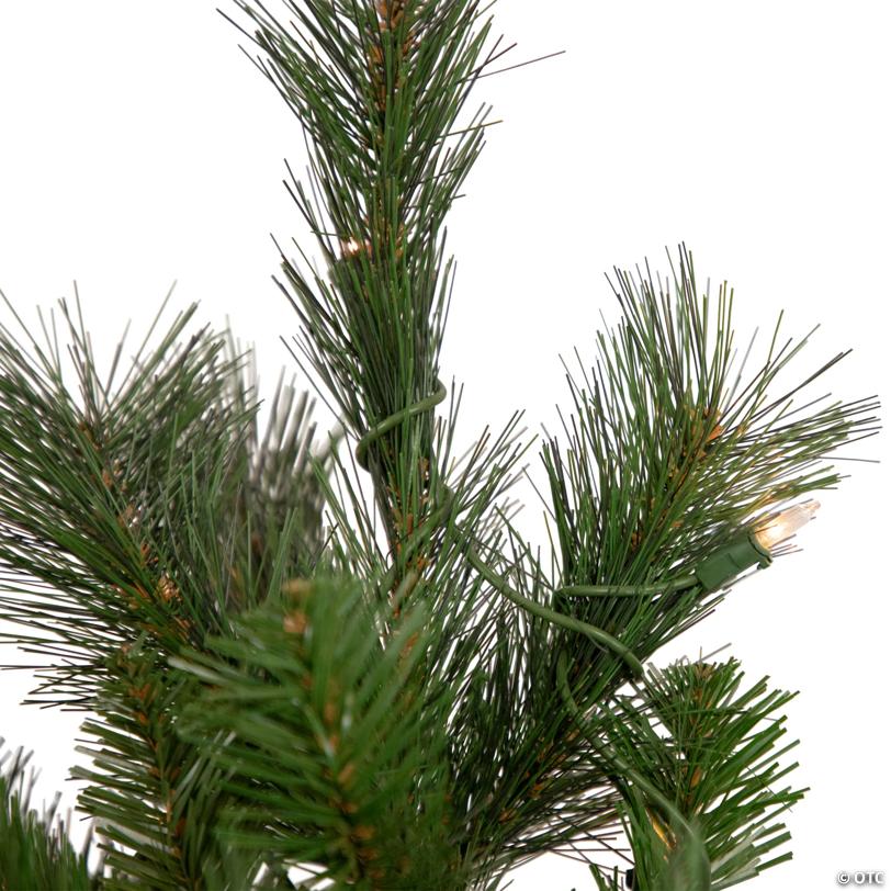 Northlight 6.5' Pre-Lit Medium Beaver Pine Artificial Christmas Wall Tree  Clear Lights