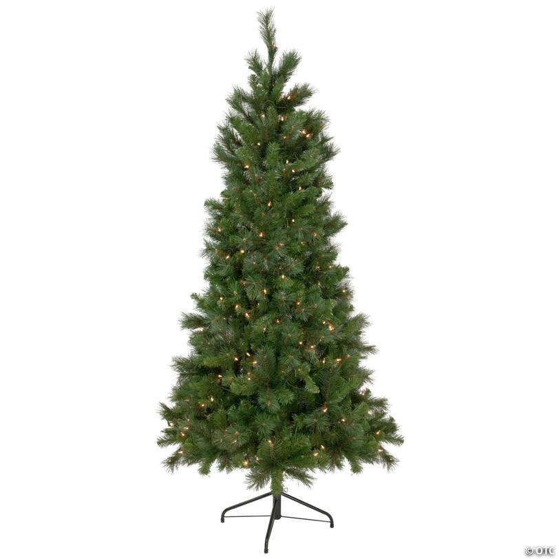 Northlight 6.5' Pre-Lit Medium Beaver Pine Artificial Christmas Wall Tree  Clear Lights