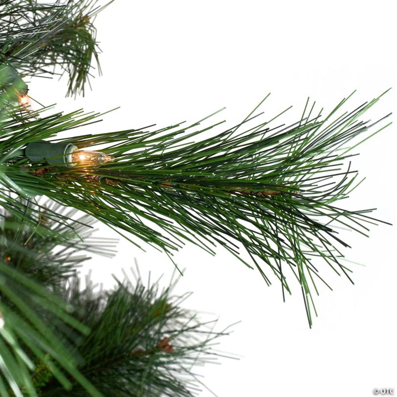 Northlight 6.5' Pre-Lit Medium Canyon Pine Artificial Christmas Wall Tree  Clear Lights
