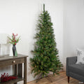 Northlight 6.5' Pre-Lit Medium Canyon Pine Artificial Christmas Wall Tree  Clear Lights