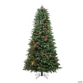 Northlight 6.5' Pre-Lit Medium Frosted Dunton Spruce Artificial Christmas Tree - Multi-Color Lights