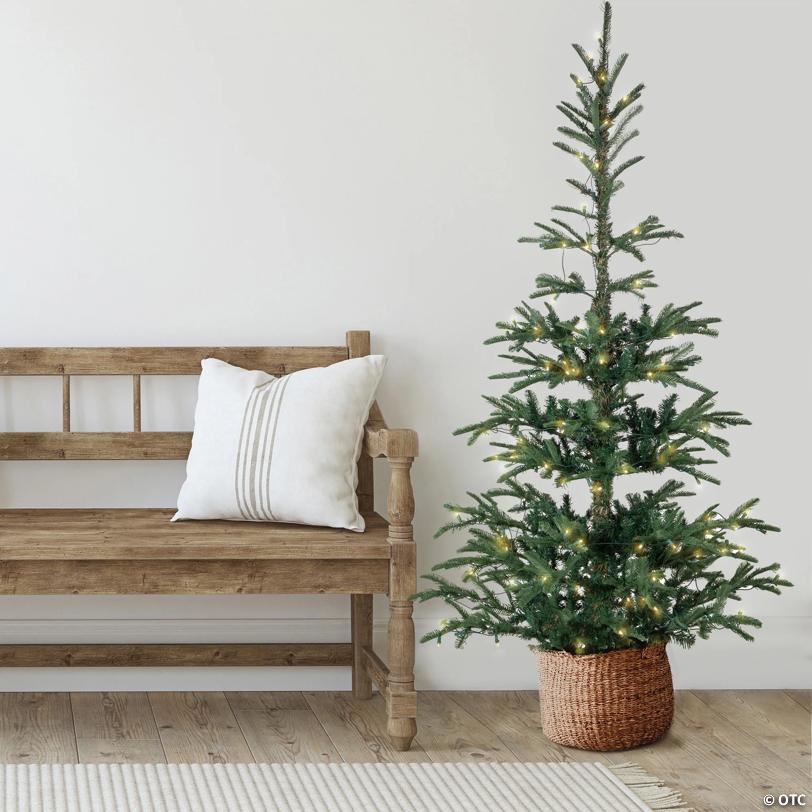 Northlight 6.5' Pre-Lit Nordmann Fir Artificial Christmas Tree  Warm Clear LED Lights