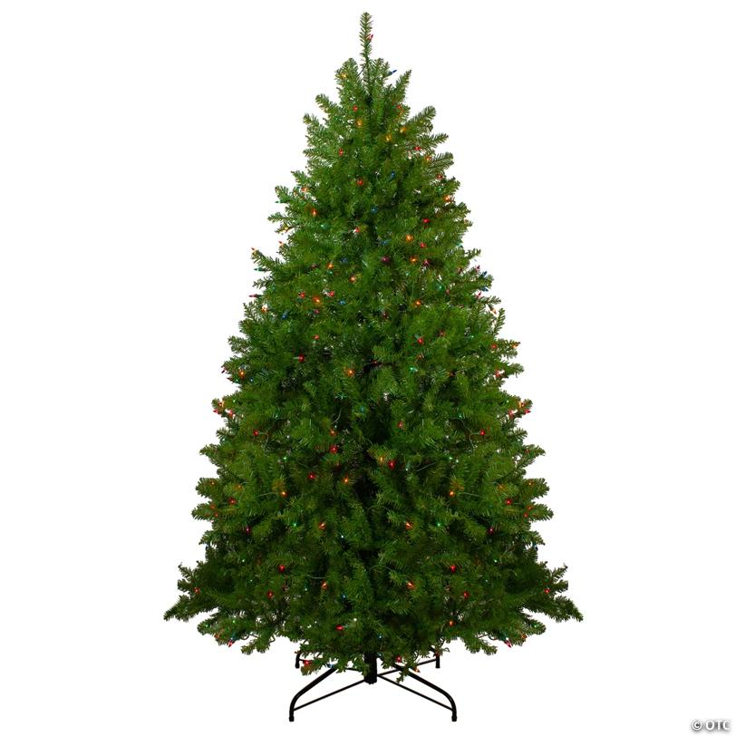 Northlight 6.5' Pre-Lit Northern Pine Full Artificial Christmas Tree - Multi-Color Lights