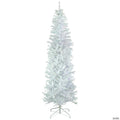 Northlight 6.5' Pre-Lit Woodbury White Pine Pencil Artificial Christmas Tree  Green Lights