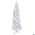 Northlight 6.5' Pre-Lit Woodbury White Pine Pencil Artificial Christmas Tree  Pink Lights