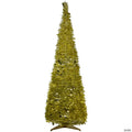Northlight 6' Gold Tinsel Pop-Up Artificial Christmas Tree  Unlit