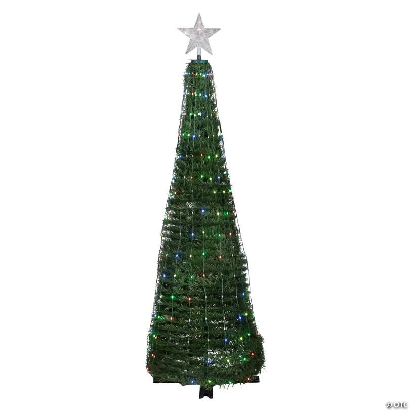 Northlight 6' Green Color Changing Multiple Function Pop Up Artificial Outdoor Christmas Tree
