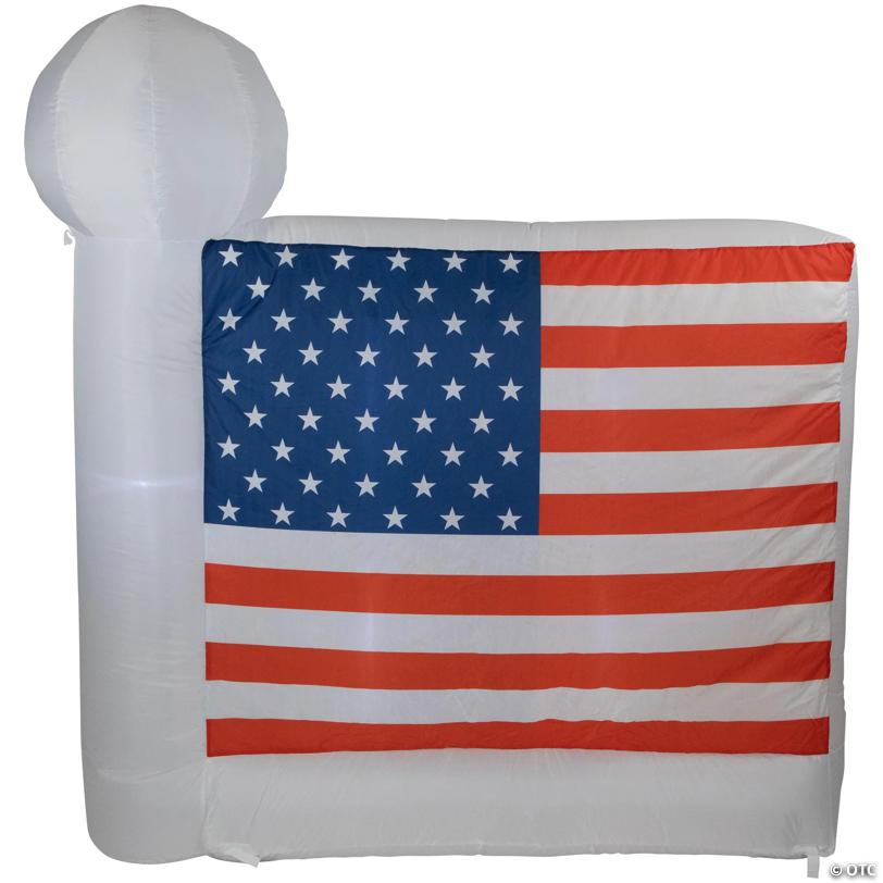 Northlight 6' Inflatable Lighted Fourth of July American Flag Yard Art Decoration