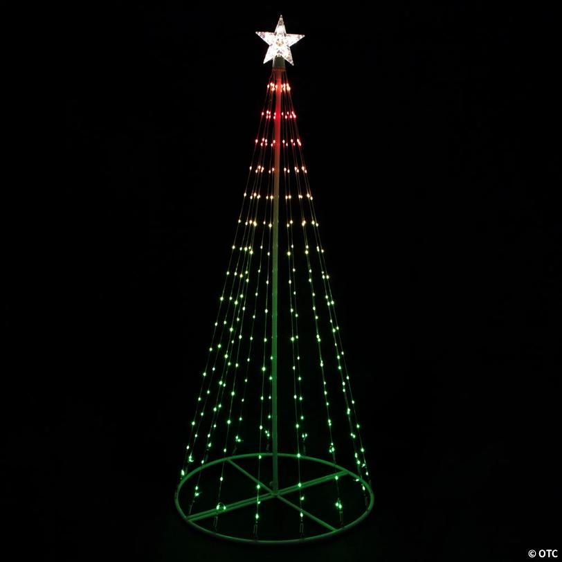 Northlight 6' LED Color Changing Multiple Function Outdoor Show Cone Tree
