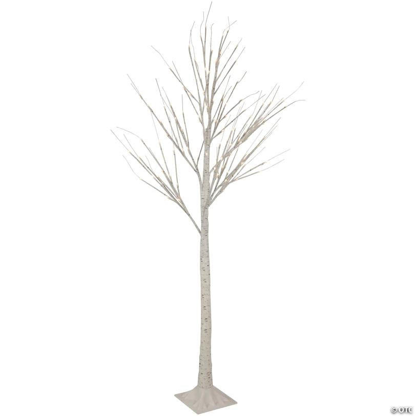 Northlight 6' LED Lighted White Christmas Twig Tree - Warm White Lights