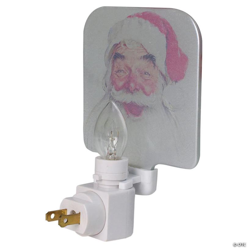 Northlight 6" Norman Rockwell 'Santa Claus' Glass Christmas Night Light