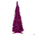 Northlight 6' Pink Tinsel Pop-Up Artificial Christmas Tree  Unlit