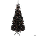 Northlight 6' Pre-Lit Black Artificial Tinsel Christmas Tree  Clear Lights