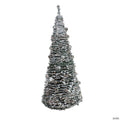 Northlight 6' Pre-Lit Flocked Pre-Decorated Pop-Up Artificial Christmas Tree