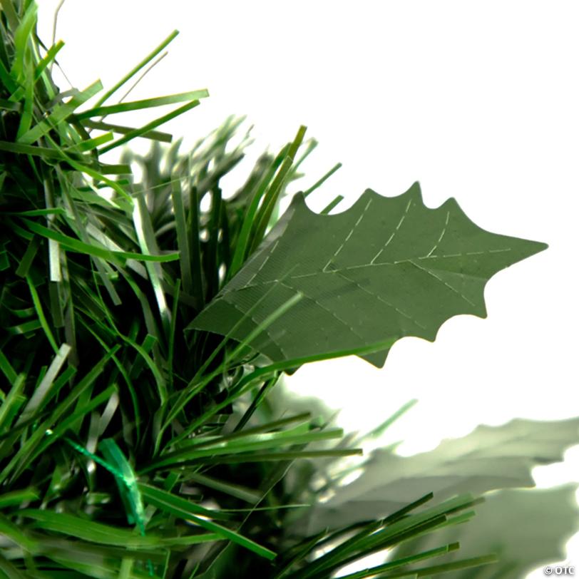 Northlight 6' Pre-Lit Green Holly Leaf Pop-Up Artificial Christmas Tree - Clear Lights
