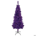 Northlight 6' Pre-Lit Purple Artificial Tinsel Christmas Tree  Clear Lights