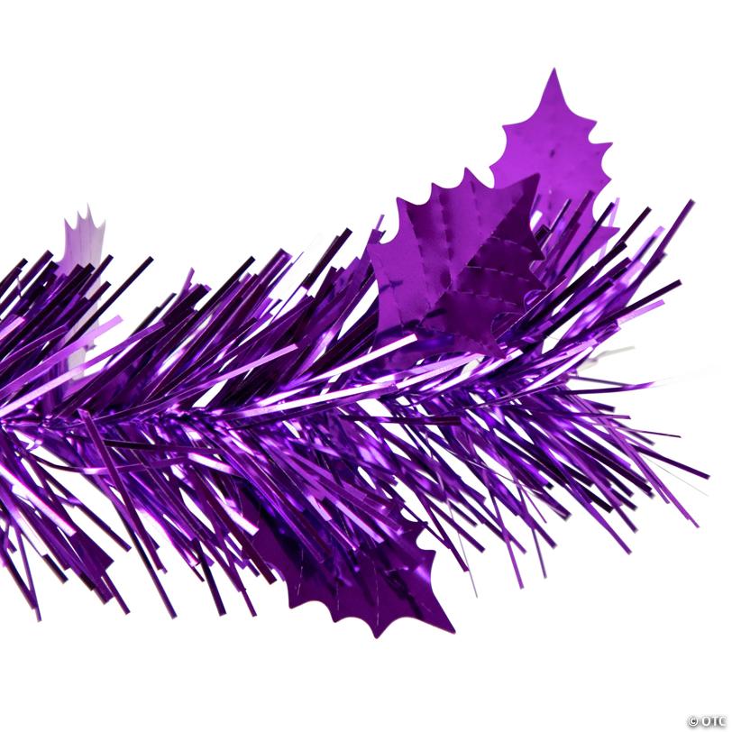 Northlight 6' Pre-Lit Purple Tinsel Pop-Up Artificial Christmas Tree  Clear Lights