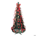 Northlight 6' Pre-Lit Red Plaid Pre-Decorated Pop-Up Artificial Christmas Tree  Multicolor Lights