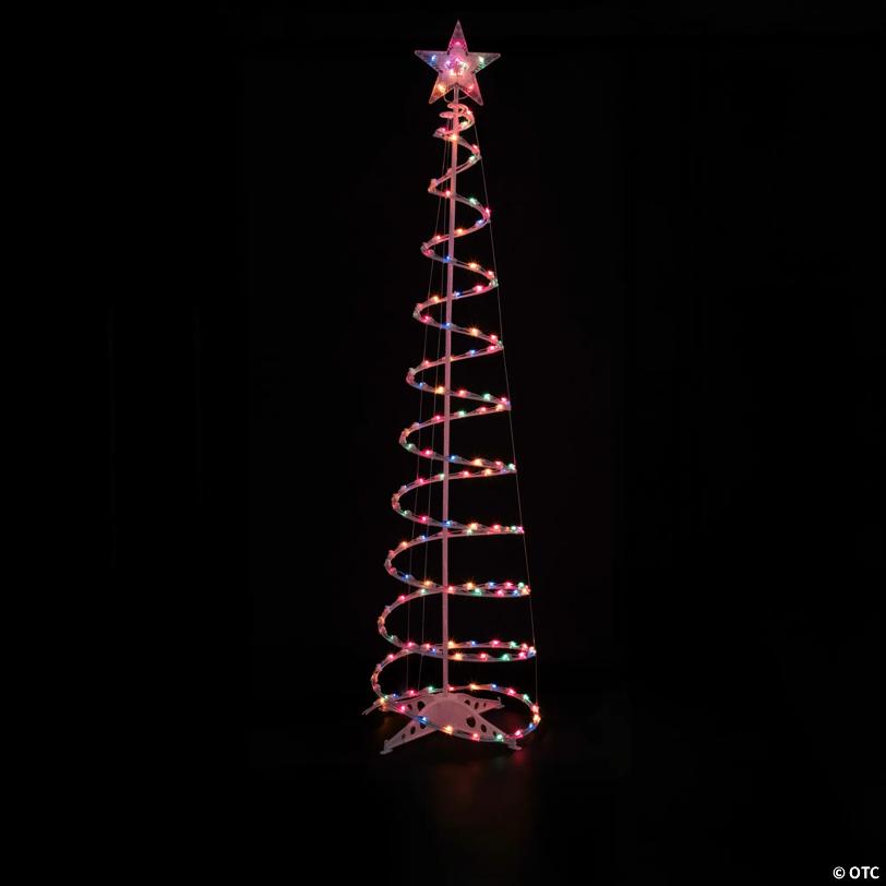Northlight 6' Pre-Lit Spiral Christmas Tree - Multi Color Lights