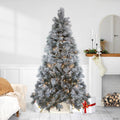 Northlight 7.5' Pre-Lit Black Spruce Artificial Christmas Tree - Clear LED Lights