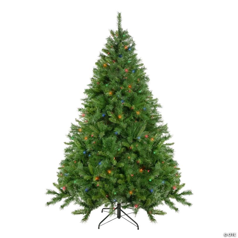 Northlight 7.5' Pre-Lit Chatham Pine Artificial Christmas Tree  Multi-Color Lights