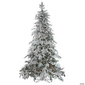 Northlight 7.5' Pre-Lit Full Flocked Whistler Noble Fir Artificial Christmas Tree - Clear Lights